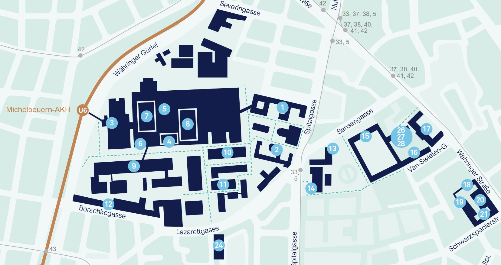 Plan der MedUni Wien